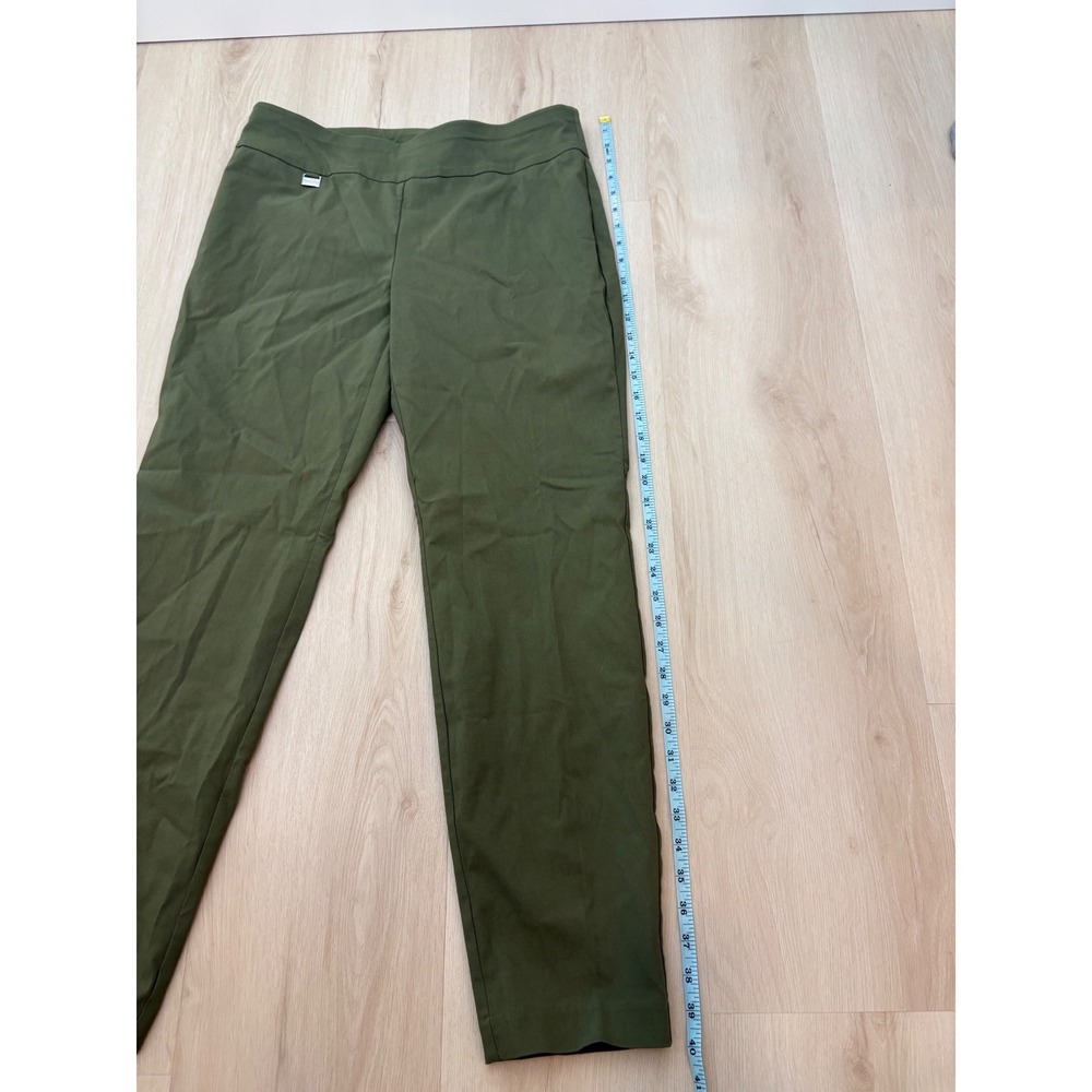 Alfani Skinny Pants Womens 12 Olive Green Tummy Control‎ Stretch Trousers Office - Picture 8 of 12